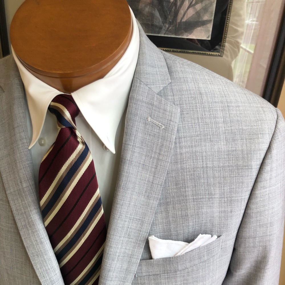 Bar III Wool Blend 2 Button Light Gray Jacket 38R - Picture 3 of 15